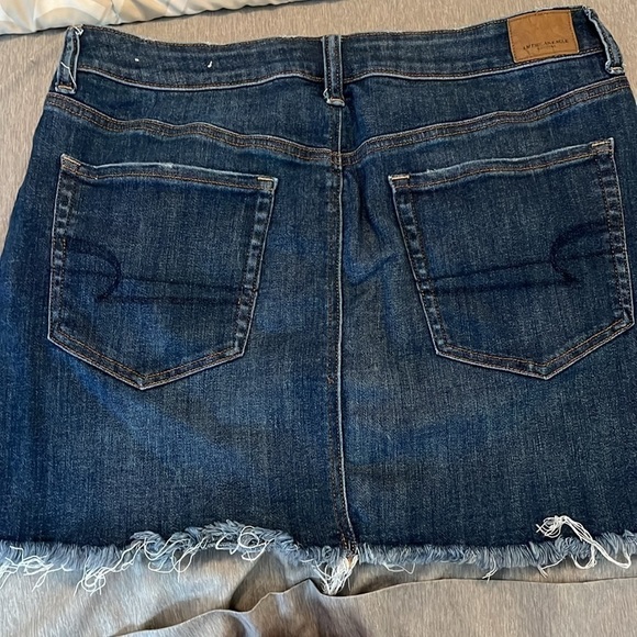 American Eagle Next Level Stretch High Rise Mini Skirt With Zipper Sides Size 14 - Picture 5 of 10
